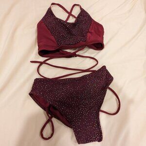 Red/Purple Dance Costume - Pole/Aerial/Dance